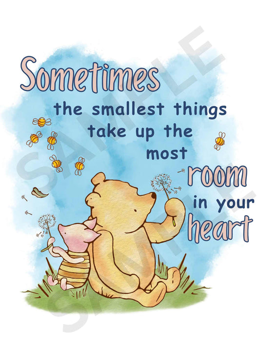 Pooh Piglet Smallest Things Design
