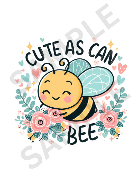 Cute as can Bee - Pink Floral Design